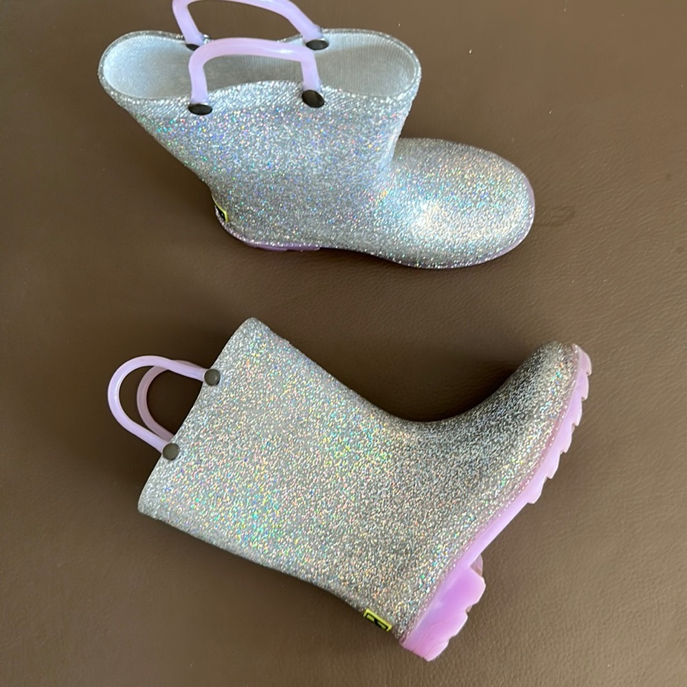 Girls Glitter Rain Boots